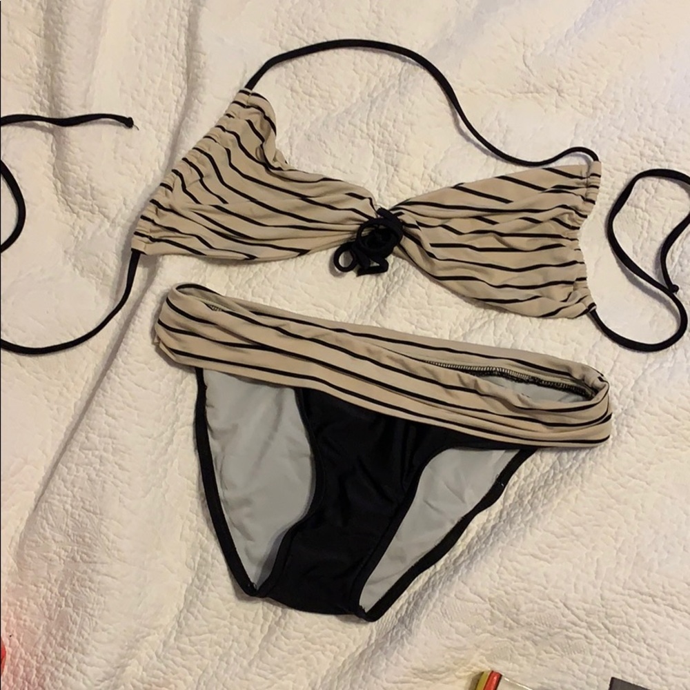 Urban Outfitters Striped Bikini Swimsuit M/L